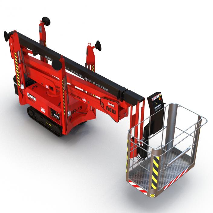 3D Telescopic Boom Lift Red 2