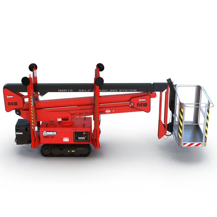 3D Telescopic Boom Lift Red 2