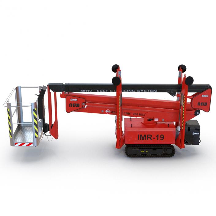 3D Telescopic Boom Lift Red 2