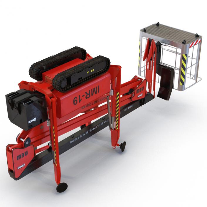 3D Telescopic Boom Lift Red 2