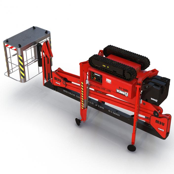 3D Telescopic Boom Lift Red 2