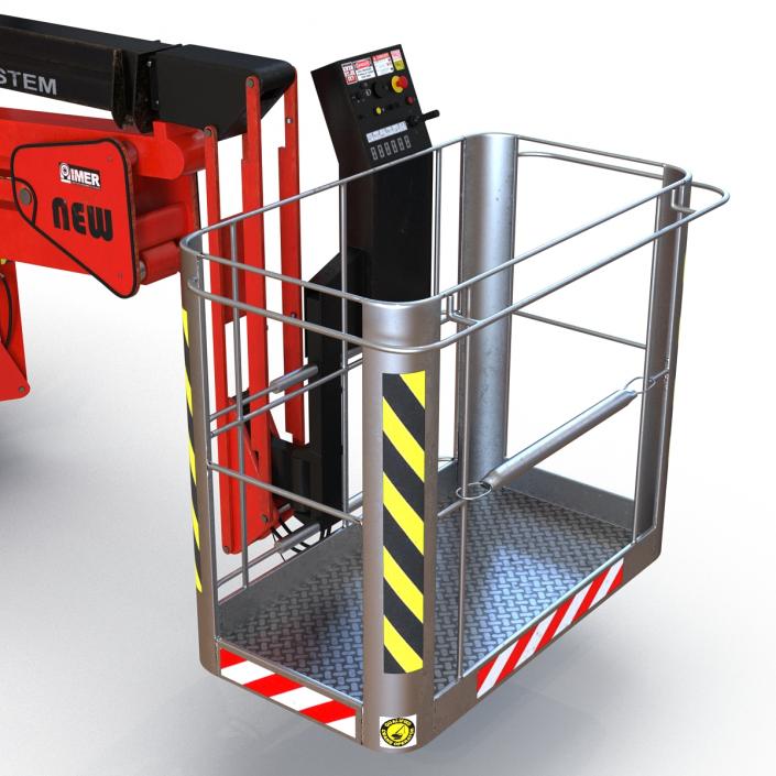 3D Telescopic Boom Lift Red 2