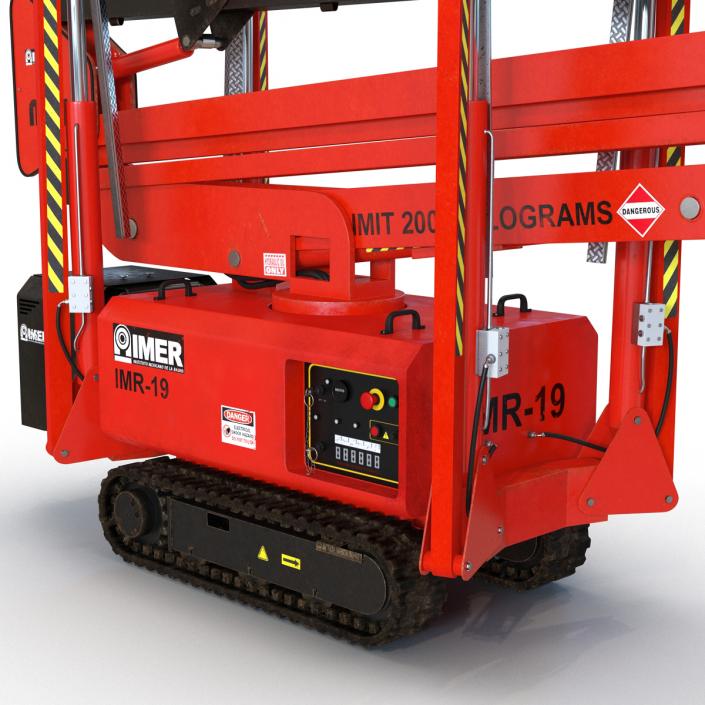 3D Telescopic Boom Lift Red 2