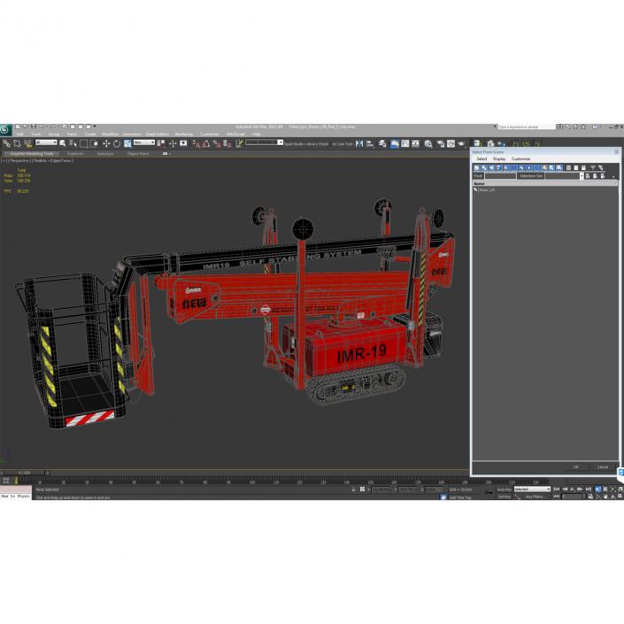 3D Telescopic Boom Lift Red 2