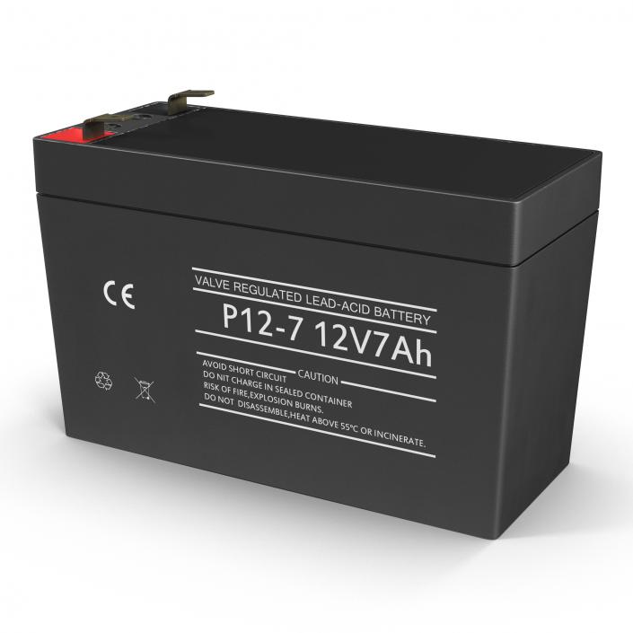 3D 12 Volt Battery Generic model