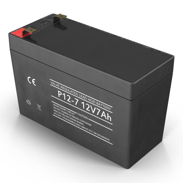 3D 12 Volt Battery Generic model