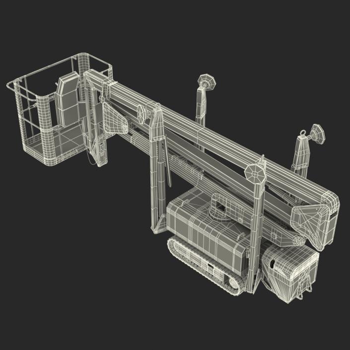 3D Telescopic Boom Lift Red Rigged