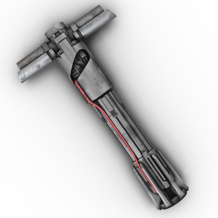 Kylo Ren Lightsaber Used 3D model