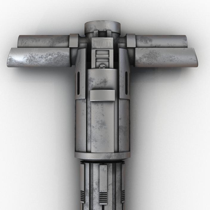 Kylo Ren Lightsaber Used 3D model