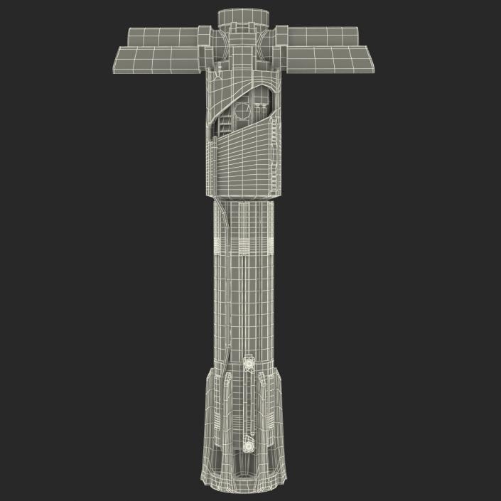 Kylo Ren Lightsaber Used 3D model