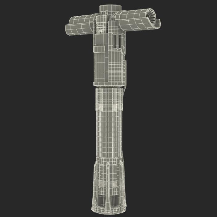 Kylo Ren Lightsaber Used 3D model