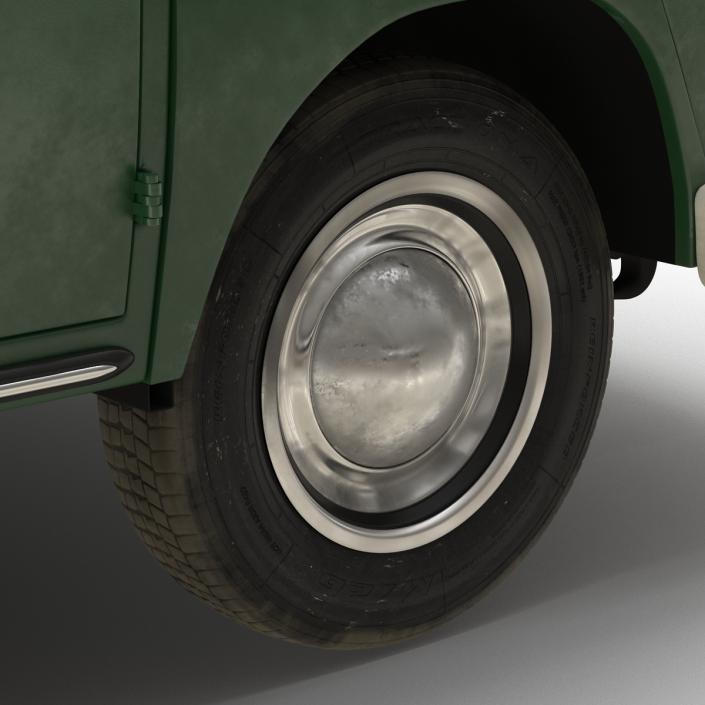 Volkswagen Type 2 Double Cab Pick Up Green 3D