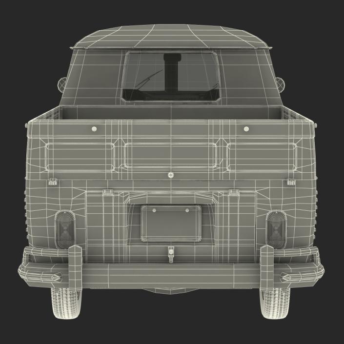 Volkswagen Type 2 Double Cab Pick Up Green 3D