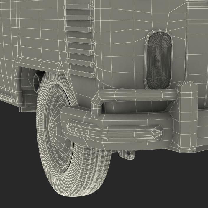 Volkswagen Type 2 Double Cab Pick Up Green 3D