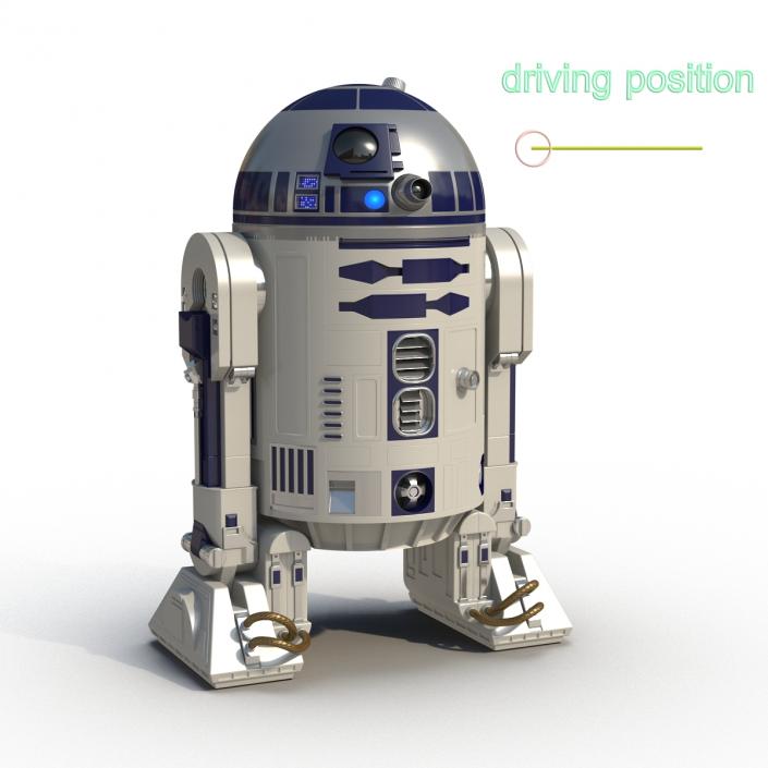 Star Wars Character R2 D2 Rigged 3D