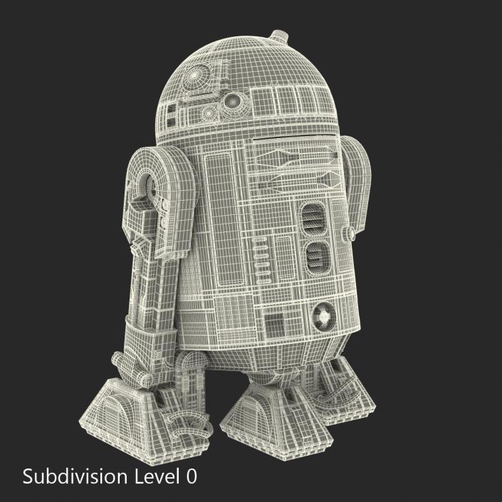 Star Wars Character R2 D2 Rigged 3D