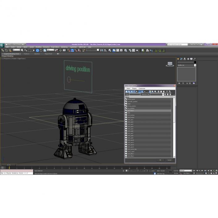 Star Wars Character R2 D2 Rigged 3D