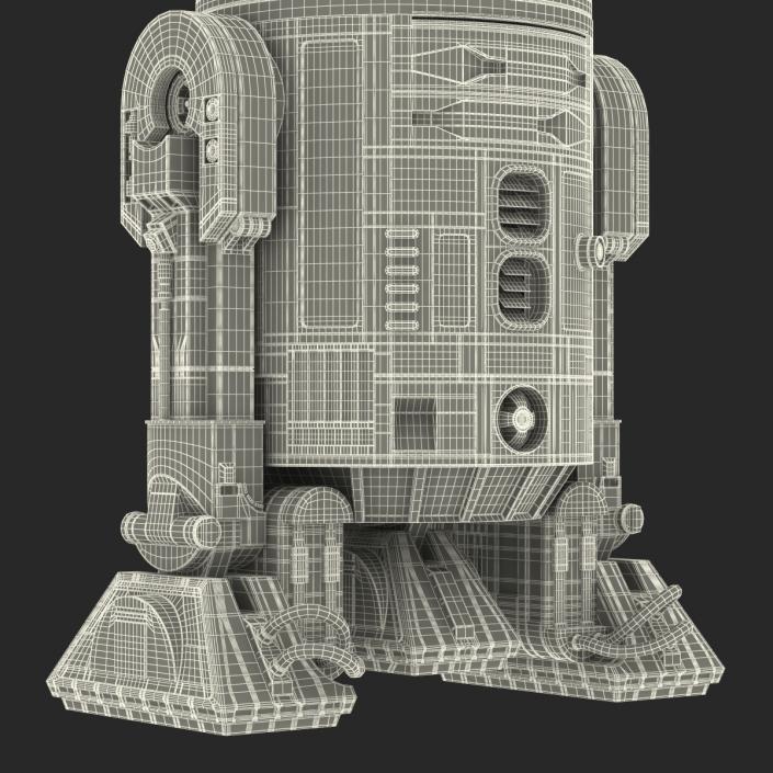 Star Wars Character R2 D2 Rigged 3D