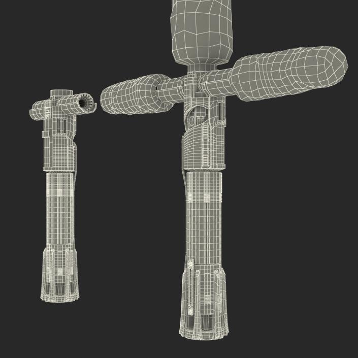 3D Kylo Ren Lightsaber 3D Models Set model