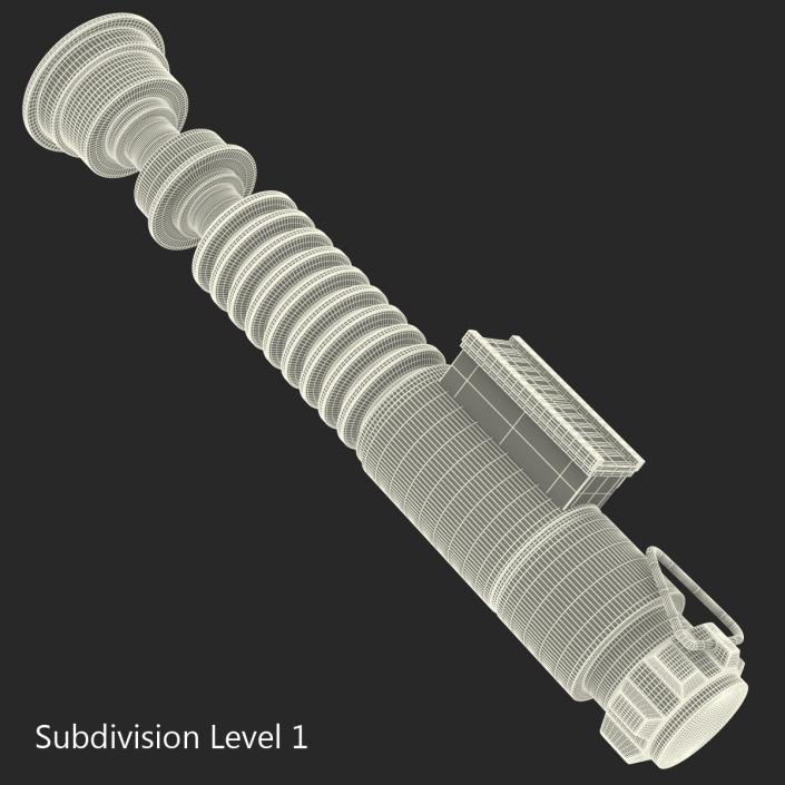 3D model Luke Skywalker Lightsaber Used