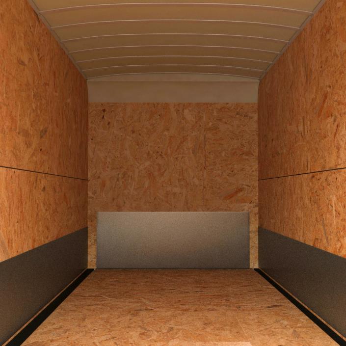 3D model Box Truck Simple Interior