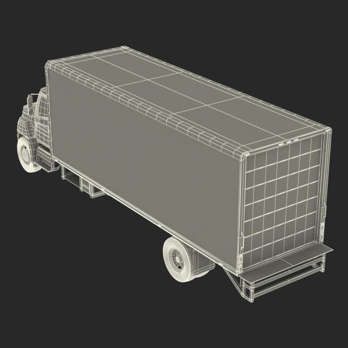 3D model Box Truck Simple Interior