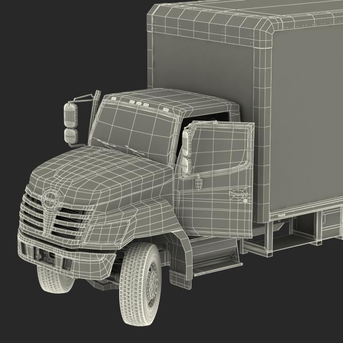 3D model Box Truck Simple Interior