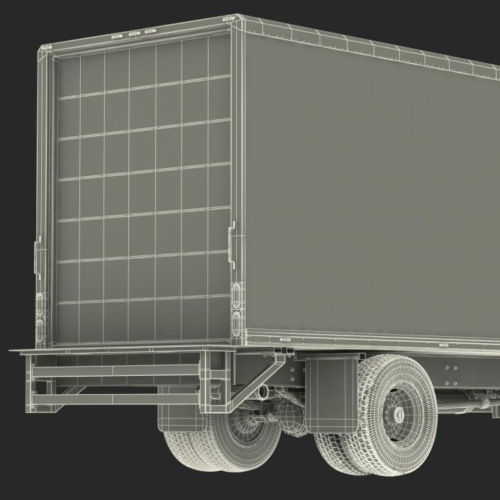 3D model Box Truck Simple Interior