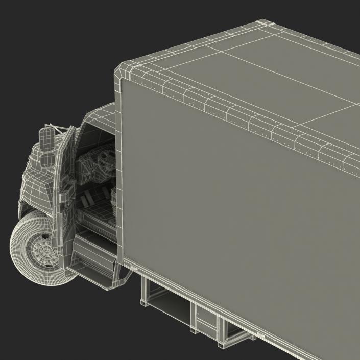 3D model Box Truck Simple Interior