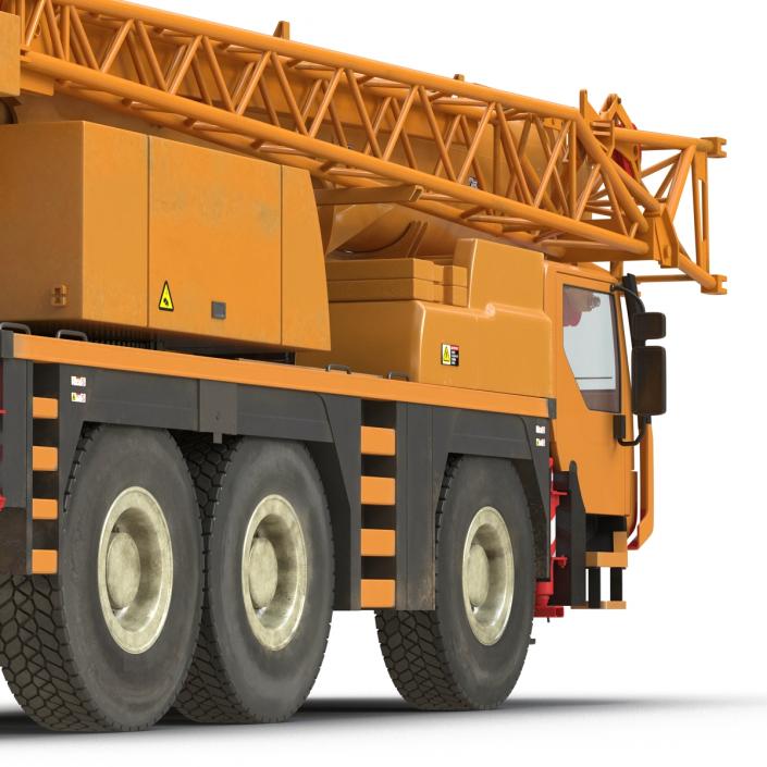 Compact Mobile Crane Rigged 2 3D model