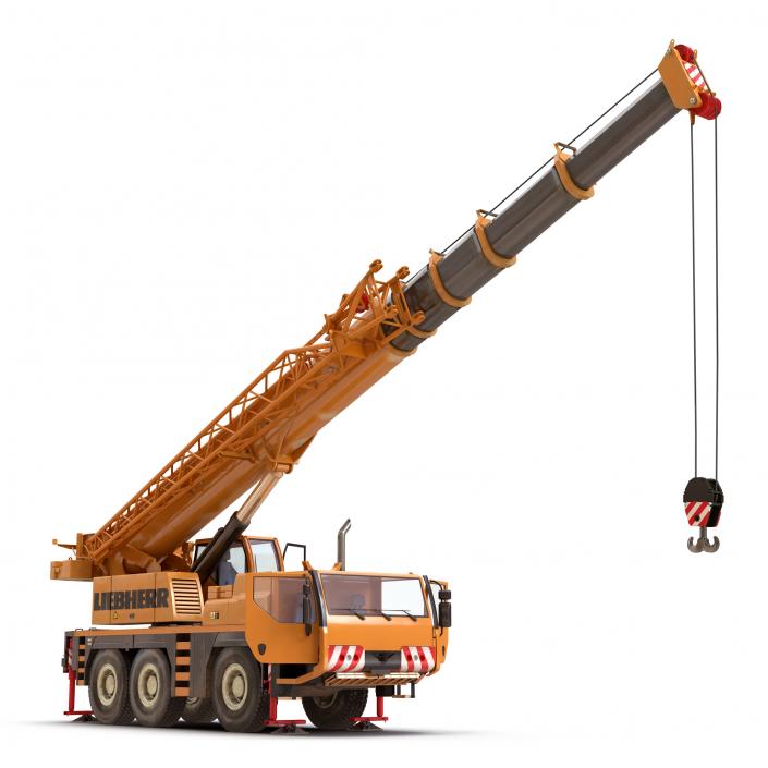 3D Compact Mobile Crane Liebherr Rigged