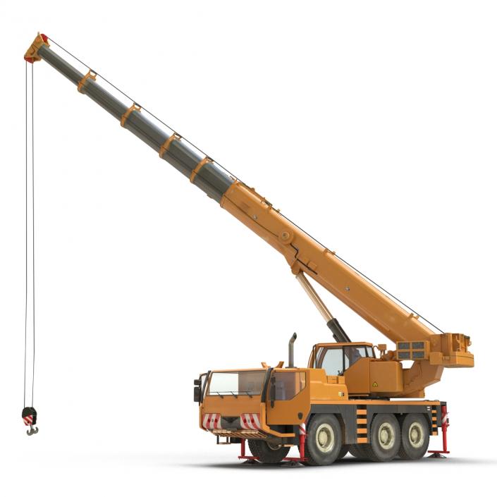 3D Compact Mobile Crane Liebherr Rigged