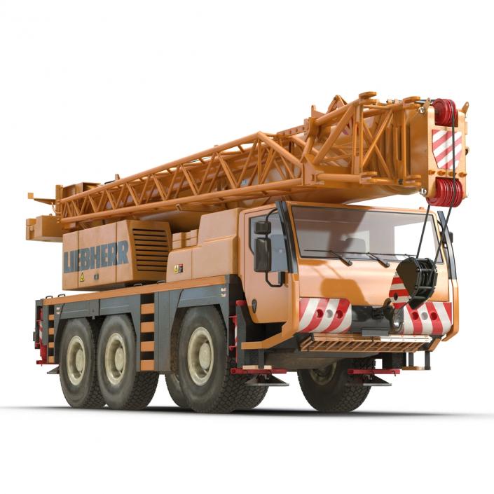 3D Compact Mobile Crane Liebherr Rigged