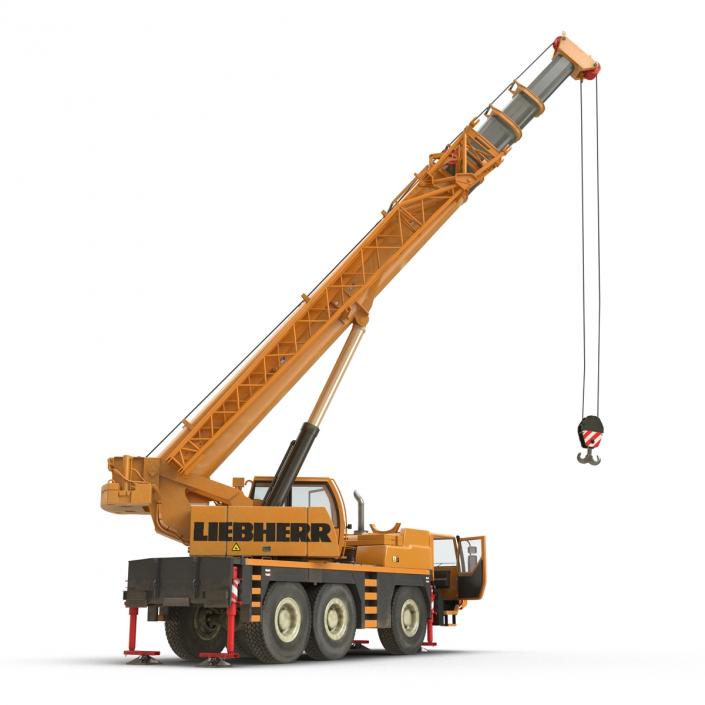 3D Compact Mobile Crane Liebherr Rigged