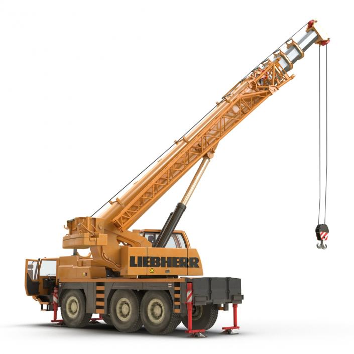 3D Compact Mobile Crane Liebherr Rigged