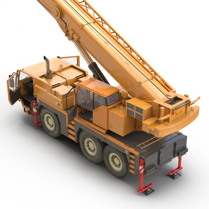 3D Compact Mobile Crane Liebherr Rigged