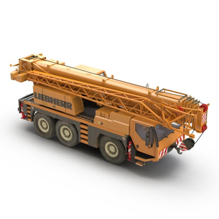 3D Compact Mobile Crane Liebherr Rigged