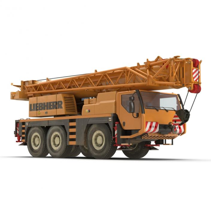 3D Compact Mobile Crane Liebherr Rigged