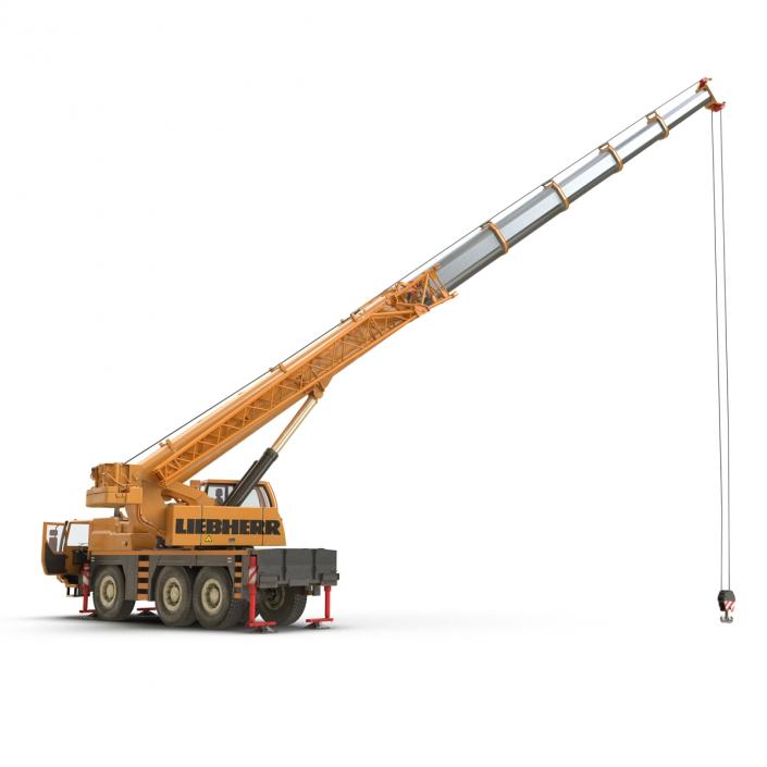 3D Compact Mobile Crane Liebherr Rigged