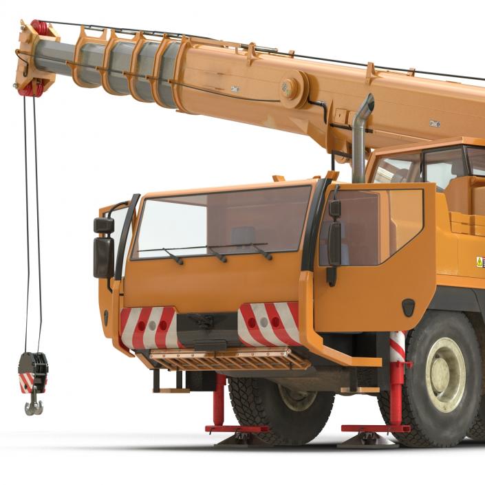 3D Compact Mobile Crane Liebherr Rigged