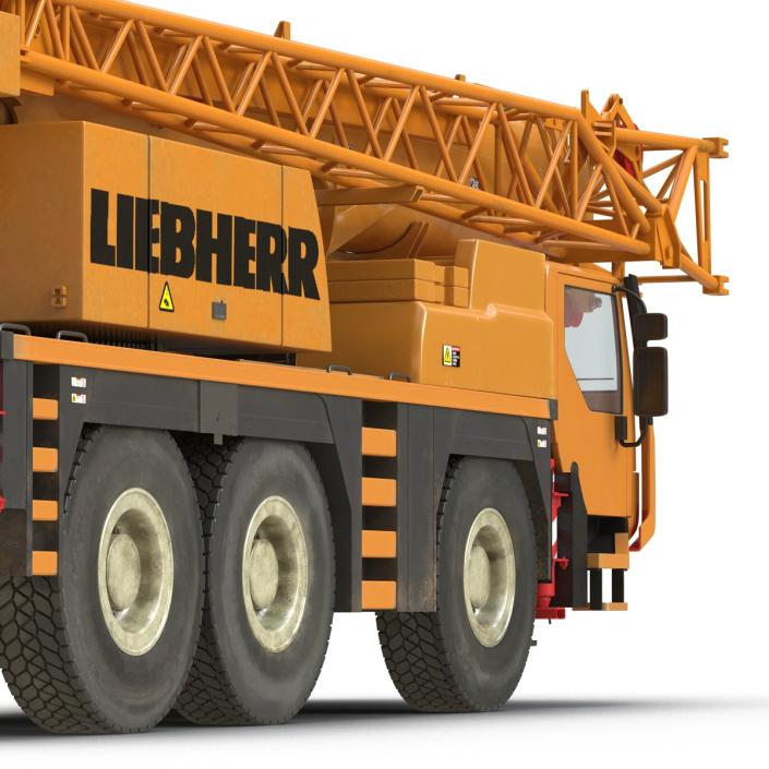 3D Compact Mobile Crane Liebherr Rigged