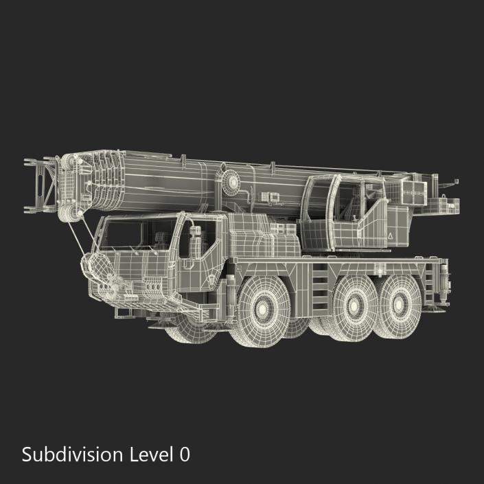 3D Compact Mobile Crane Liebherr Rigged