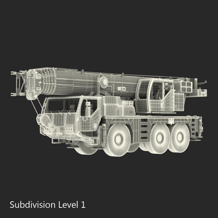 3D Compact Mobile Crane Liebherr Rigged