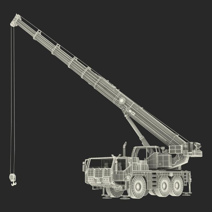 3D Compact Mobile Crane Liebherr Rigged