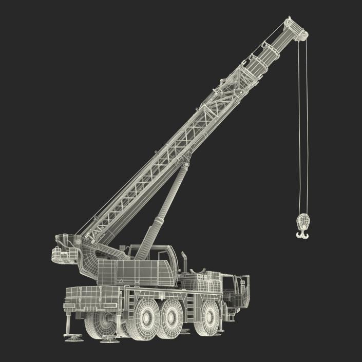 3D Compact Mobile Crane Liebherr Rigged