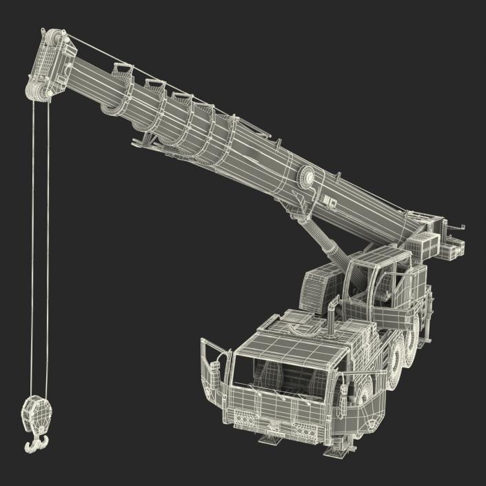 3D Compact Mobile Crane Liebherr Rigged