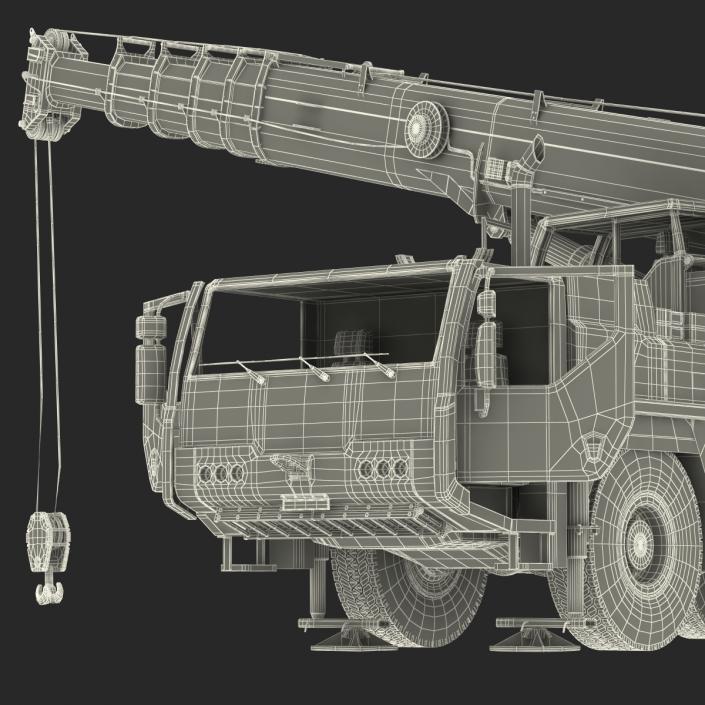 3D Compact Mobile Crane Liebherr Rigged