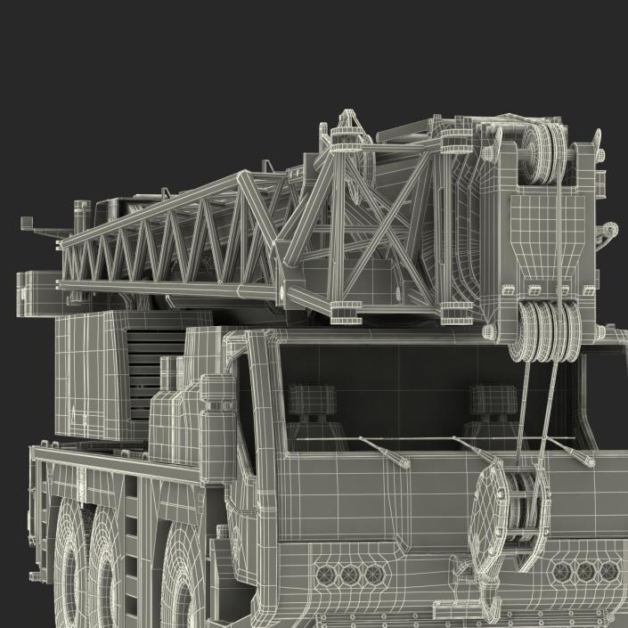 3D Compact Mobile Crane Liebherr Rigged