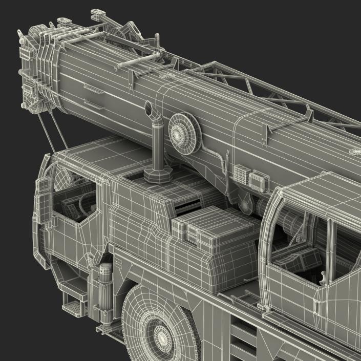 3D Compact Mobile Crane Liebherr Rigged