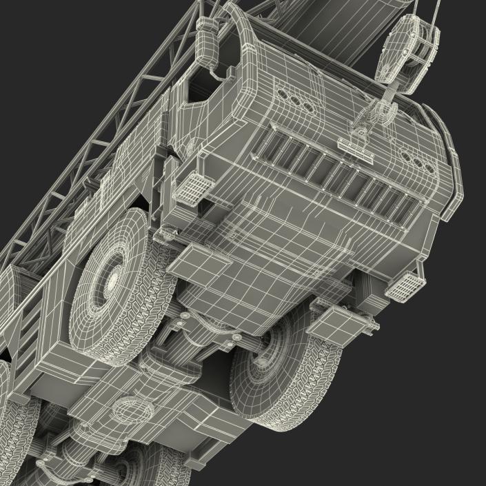 3D Compact Mobile Crane Liebherr Rigged